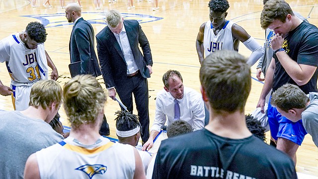 Photo courtesy of JBU Sports Information John Brown head basketball coach Jason Beschta announced the signing of five new players for the 2018-19 basketball season.