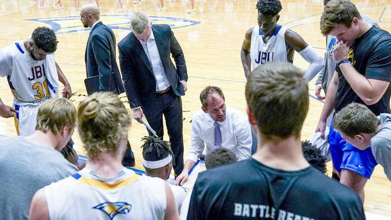 Photo courtesy of JBU Sports Information John Brown head basketball coach Jason Beschta announced the signing of five new players for the 2018-19 basketball season.