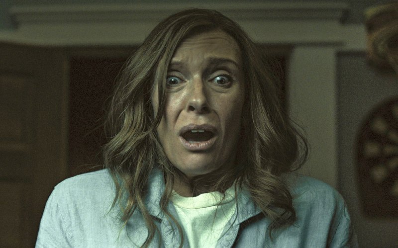 This image released by A24 shows Toni Collette in a scene from "Hereditary." (A24 via AP)