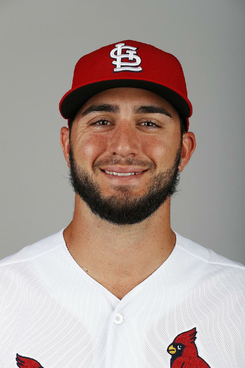 This is a 2018 photo of Daniel Poncedeleon of the St. Louis Cardinals baseball team.