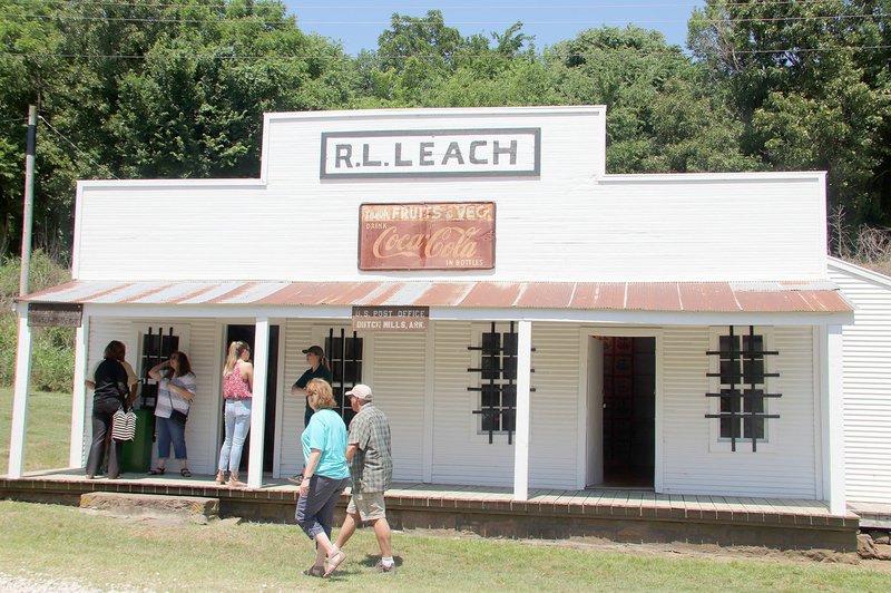 PHOTOS BY LYNN KUTTER ENTERPRISE-LEADER The R.L. Leach store, now on the National Register of Historic Places, was open Saturday for people to see the inside of the restored building.