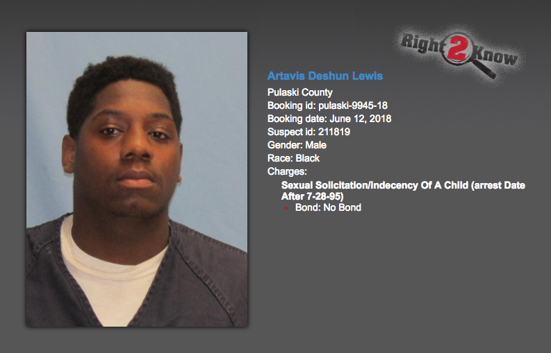 Artavis Deshun Lewis, 20, of West Memphis
