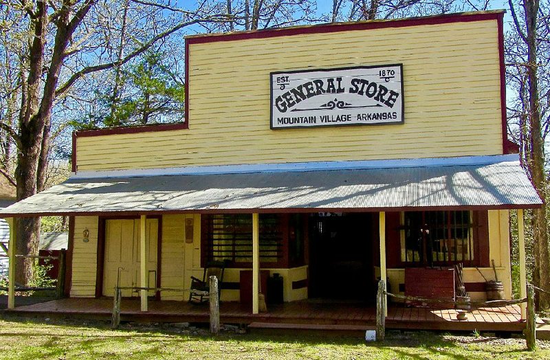 The old general store at Mountain Village 1890 was moved to the Bull Shoals property from Buford, a dozen miles southeast.  