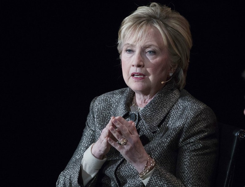 In this April 6, 2017, file photo, former Secretary of State Hillary Clinton speaks in New York. (AP Photo/Mary Altaffer, File)