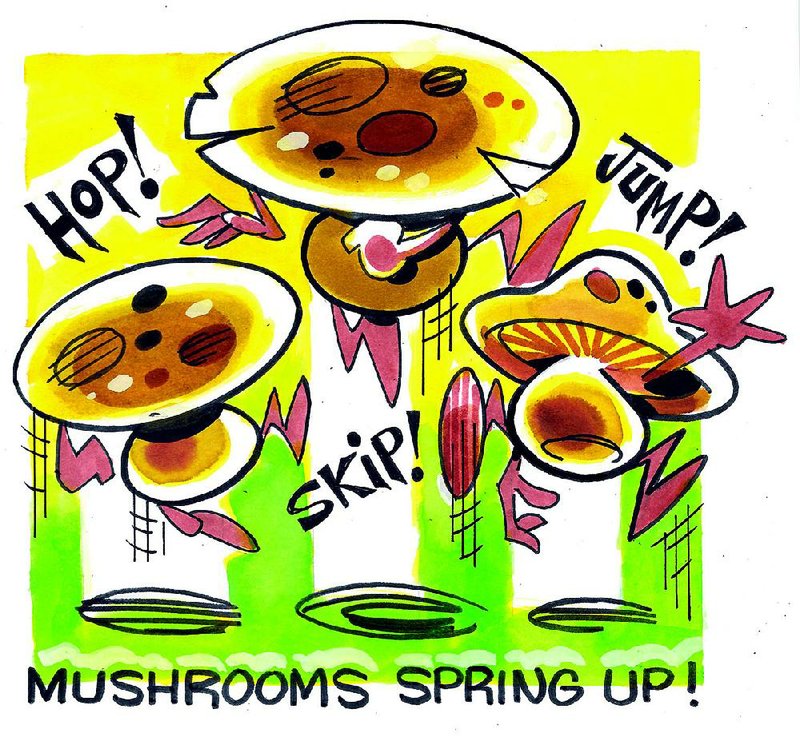 Arkansas Democrat-Gazette mushroom illustration. 
