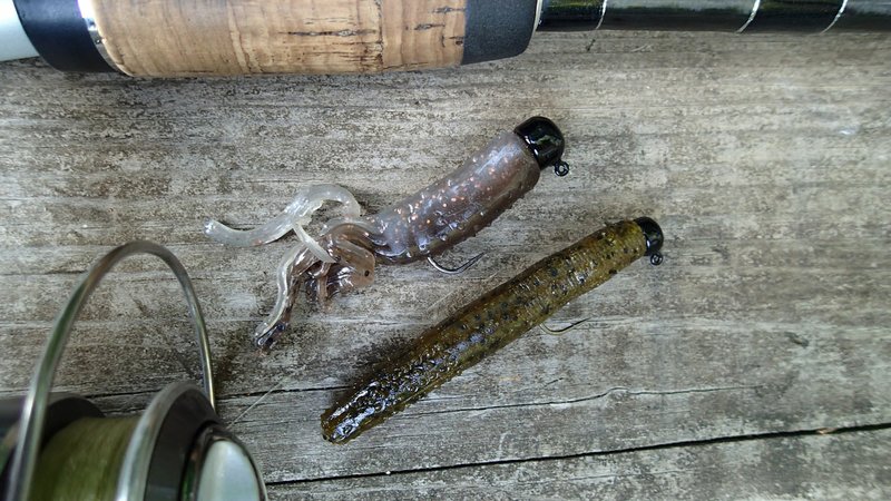 NWA Democrat-Gazette/FLIP PUTTHOFF Ned rigs are a good choice for June 14 2018 catching black bass, but they're a great walleye bait, too.