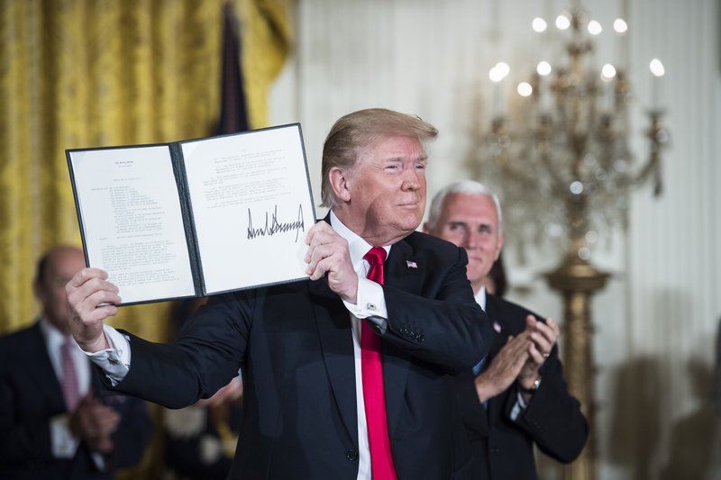 President Donald Trump after signing a Space Policy Directive during a National Space Council meeting in the East Room at the White House on Monday, June 18.