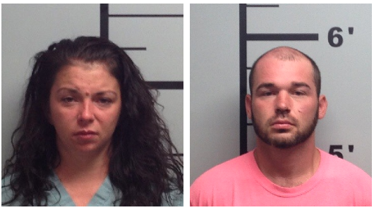 From left: 31-year-old Sabrina Danae Crowe of Springdale and 29-year-old Nathaniel Aaron Clark of Springdale