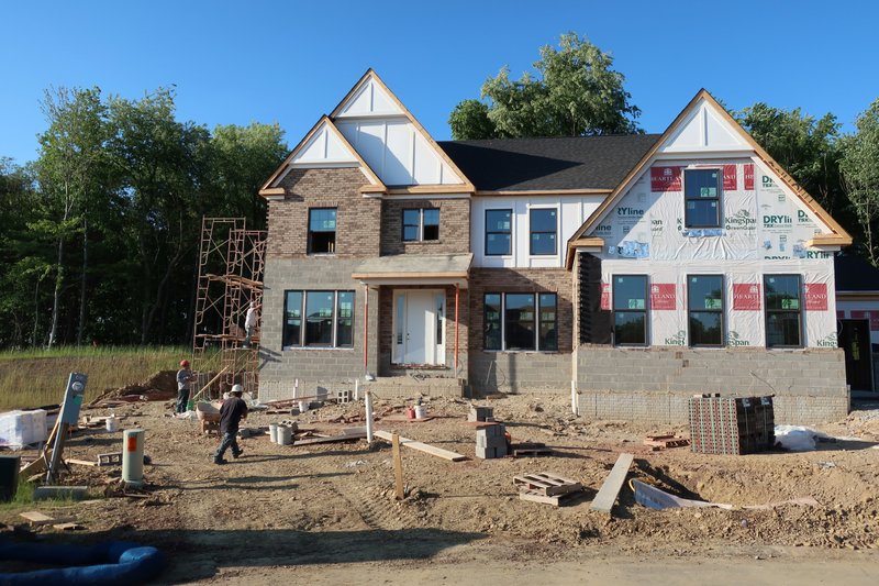 This May 25, 2018, photo shows a home under construction in Hampton Township, Pa. On Tuesday, June 19, the Commerce Department reports on U.S. home construction in May. (AP Photo/Ted Shaffrey)