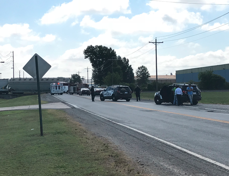 Authorities are investigating a collision between a truck and a train in Little Rock on Thursday.