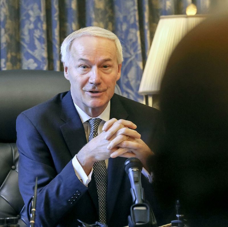 Governor Asa Hutchinson is shown in this file photo.