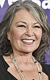 In this April 8, 2014 file photo, Roseanne Barr arrives at the NBC Universal Summer Press Day in Pasadena, Calif. 