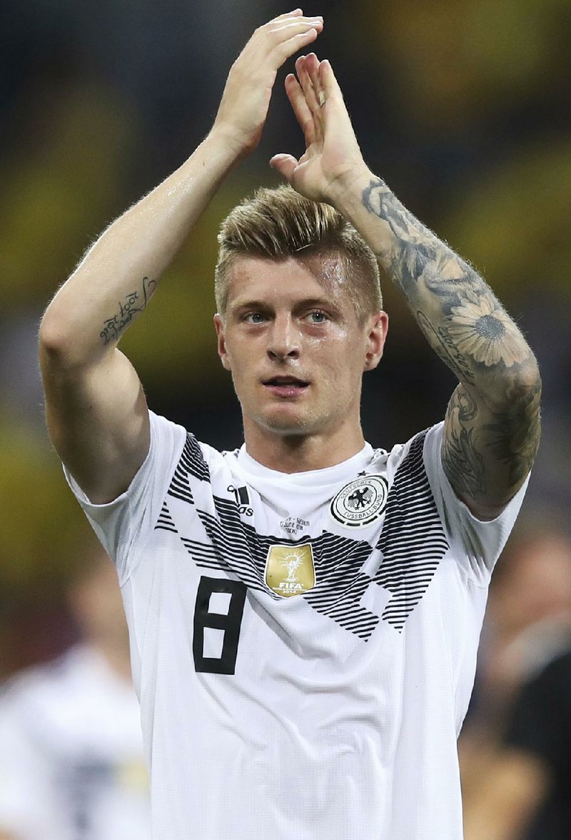 Tony Kroos scored in stoppage time to lift Germany to a World Cup victory over Sweden on Saturday. 