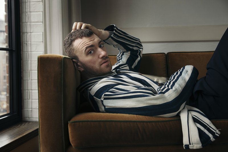 FILE - In this Nov. 2, 2017 file photo, musician Sam Smith poses for a portrait in New York to promote his latest album, &quot;The Thrill of It All.&quot;  Smith, who launched the North American leg of his tour this week, says though his past shows have been melancholy, his new ones are all about love. (Photo by Victoria Will/Invision/AP, File)