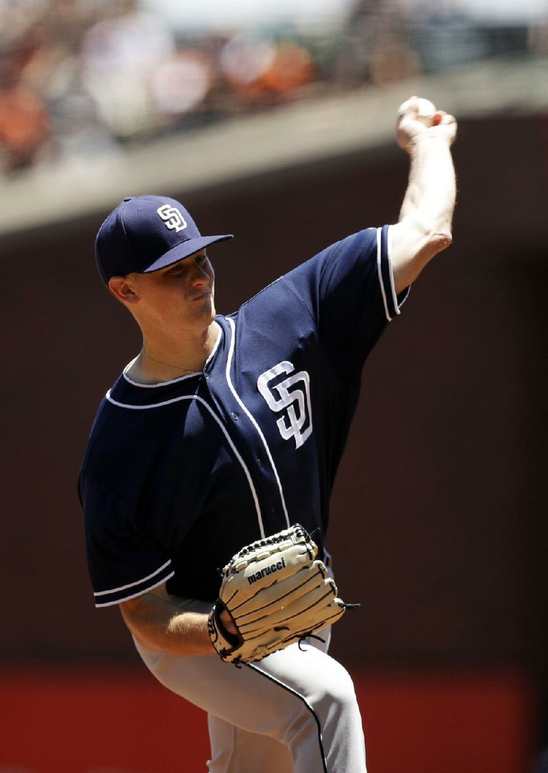 Eric Lauer (shown) and the San Diego Padres had to take a double-decker tour bus to their game Sunday against the San Francisco Giants at AT&T Park in San Francisco because the team’s original bus did not show up to the team hotel.  
