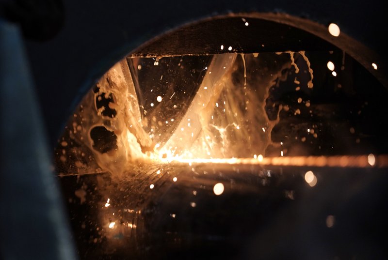 Steel is forged to make a pipe at the Borusan Mannesmann Pipe manufacturing facility June 5 in Baytown, Texas. Borusan is seeking a waiver from the steel tariff to import 135,000 metric tons of steel piping annually over the next two years. (AP Photo/David J. Phillip)