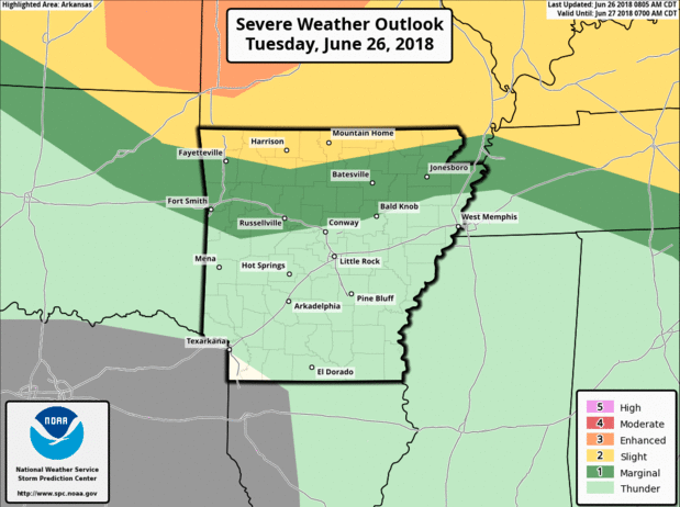 Severe thunderstorm watch issued for part of state ...