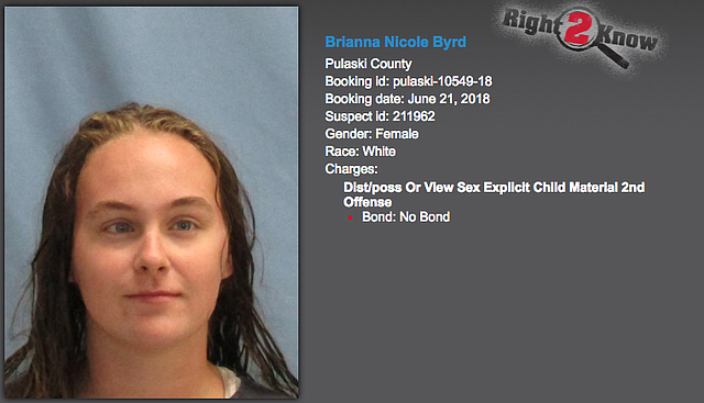 Arkansas woman faces child porn charge after nude photos of girl  