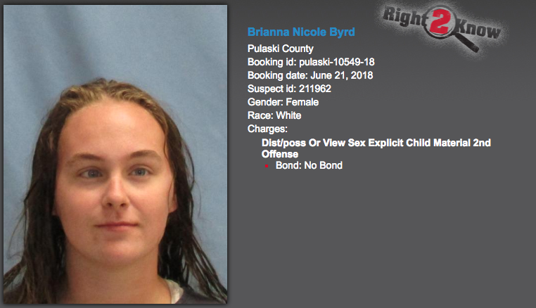 762px x 438px - Arkansas woman faces child porn charge after nude photos of girl found on  phone, authorities say