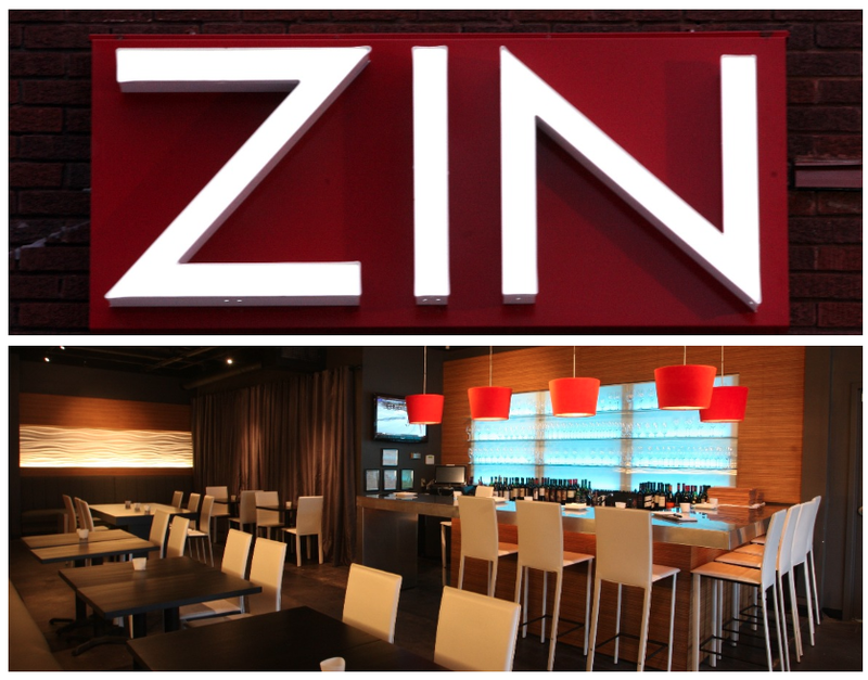 The Zin Urban Wine & Beer Bar sign and interior are shown in these 2011 file photos.