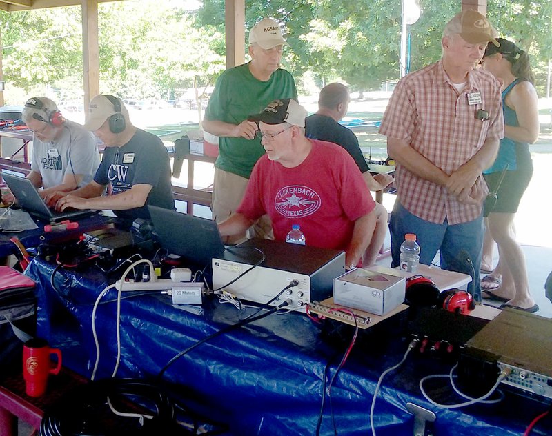 Keith Bryant/The Weekly Vista Bella Vista Radio Club members operated a wide array of radio units, including analog and digital.