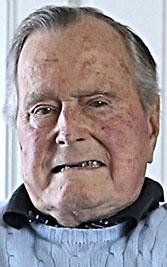 Former President George H.W. Bush is shown  at his home in Kennebunkport, Maine, Monday, June 25, 2018. 