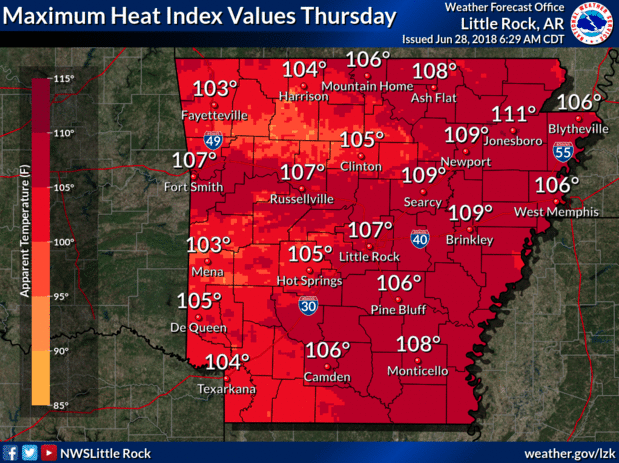 Scorching heat, increased wildfire risk expected in Arkansas; heat ...