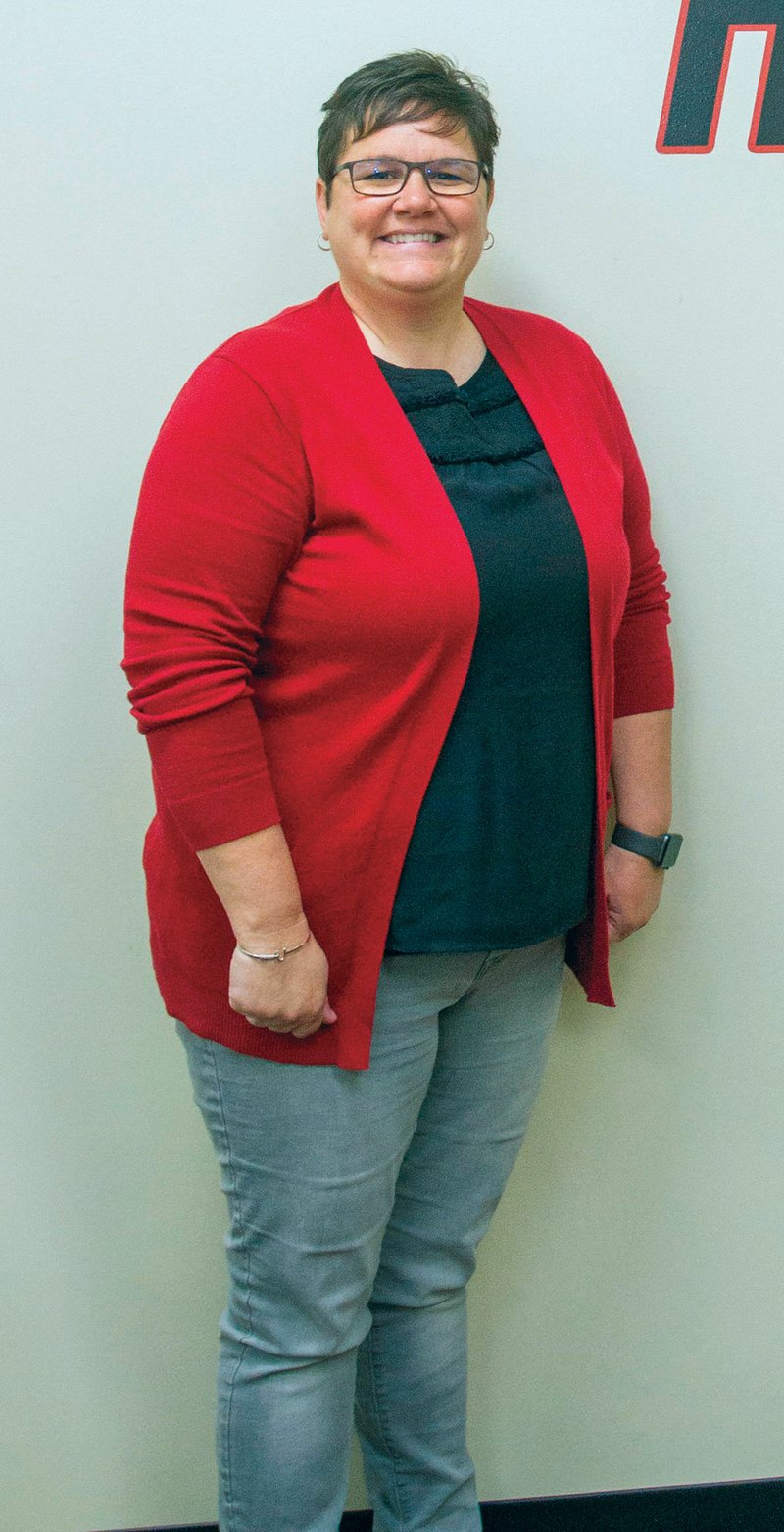 Ahna Davis stands inside the office of the Cabot Freshman Academy, where she is now the principal, taking the place of Tanya Spillane, who died April 8 after a long bout with cancer. Davis has taught and coached in the Cabot School District since the 2004-05 school year.