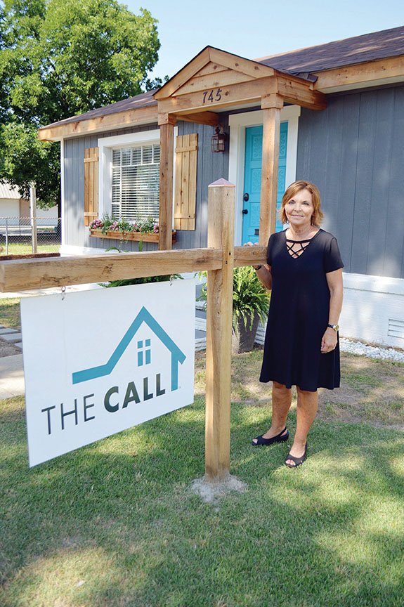 Louise Witcher, county coordinator for The CALL of Conway and Faulkner counties, stands outside the support center at 745 Factory St. in Conway. The house was dilapidated when The CALL leased it and renovated it. It is used for family visitations with foster children and meetings, and has clothing and supplies for foster and adoptive families. The CALL’s next foster-care and adoption informational meeting will be at 6:30 p.m. July 16 at Summit Church, 1905 Dave Ward Drive.