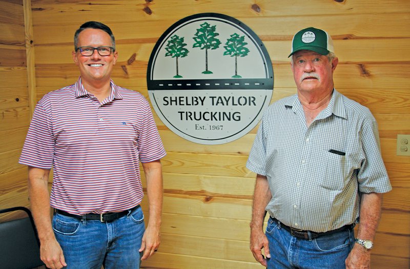 Bobby Taylor, left, and his father, Shelby, own Shelby Taylor Trucking in Sheridan. Shelby has been working in farming for 51 years. The family was recently named the 2018 Grant County Farm Family of the Year.