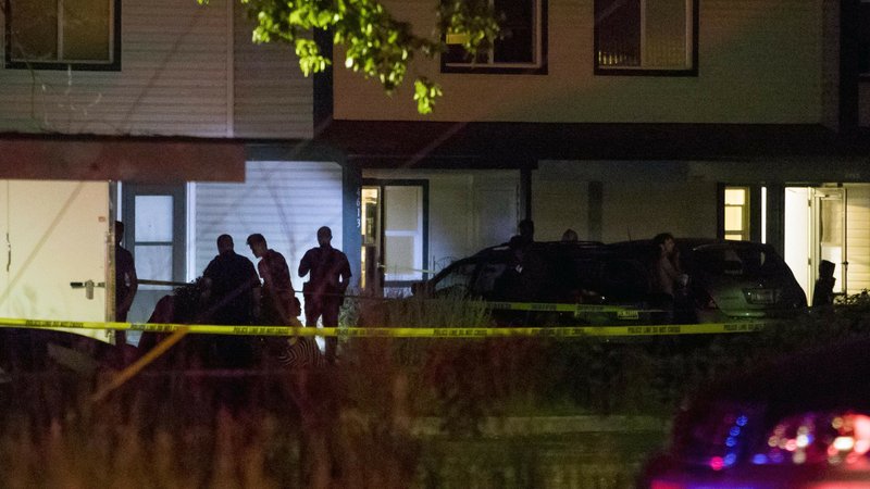 Boise police investigate at a crime scene near the corner of State and Wyle Streets in Boise just before 11 p.m. Saturday, June 30, 2018. During a news conference Police Chief Bill Bones reported that nine stabbing victims of diverse ages were reported at the scene. The call to police was made at 8:46 p.m. He said all nine victims were transported to the hospital and police apprehended a suspect at gunpoint soon after the incident. (Darin Oswald/Idaho Statesman via AP)

