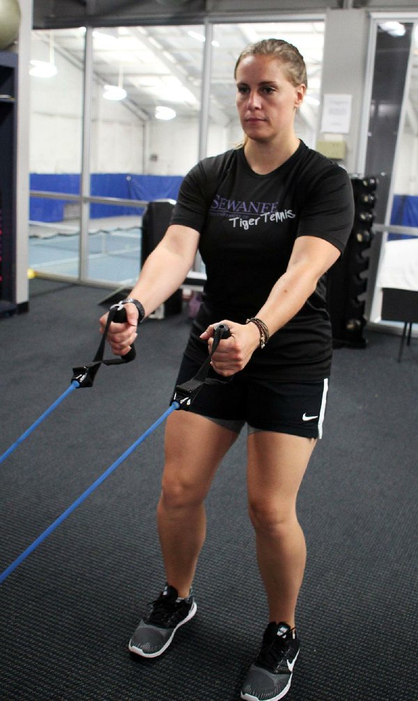 Stretch band exercises easy to take on the road