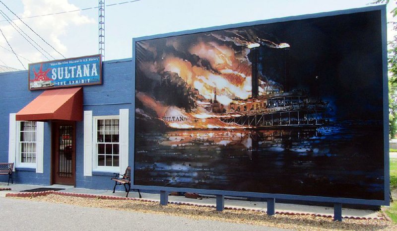 Sultana Disaster Museum in Marion tells the story of the nearby Mississippi River steamboat explosion and fire that caused 1,700 to 1,800 fatalities in 1865. 