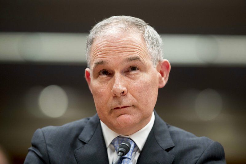 In this May 16, 2018, file photo, Environmental Protection Agency Administrator Scott Pruitt appears before a Senate Appropriations subcommittee on the Interior, Environment, and Related Agencies on budget on Capitol Hill in Washington. President Trump tweeted Thursday, July 5, he accepted the resignation of Pruitt. (AP Photo/Andrew Harnik, File)