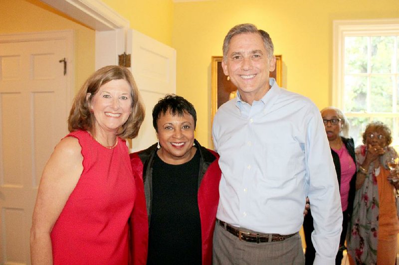 Martha Hill, Dr. Carla Hayden and U.S. Rep. French Hill