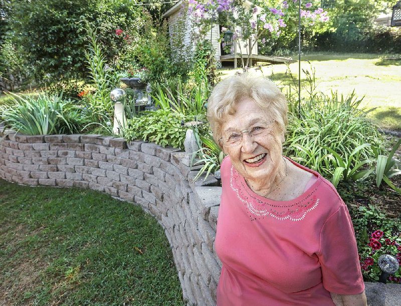  Pauline Jegley loves her backyard flower garden.