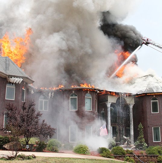PHOTOS Lightning strike suspected in fire that destroyed