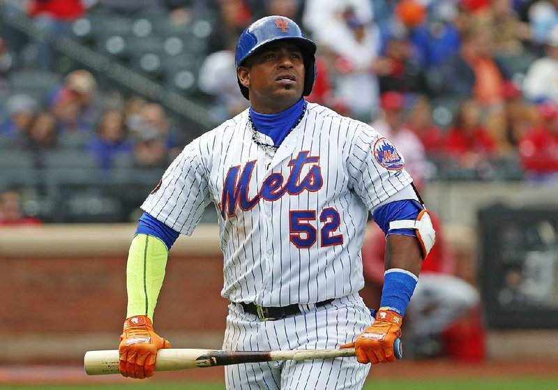 New York Mets outfielder Yoenis Cespedes has not played since May 13 because of a right hip flexor strain, and the Mets have struggled in his absence.  