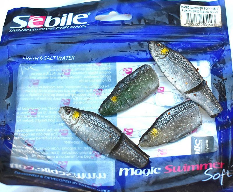 Largemouth bass destroyed the author’s entire supply of Sebile Magic Swimmer soft jerkbaits Thursday in southeast Arkansas. 