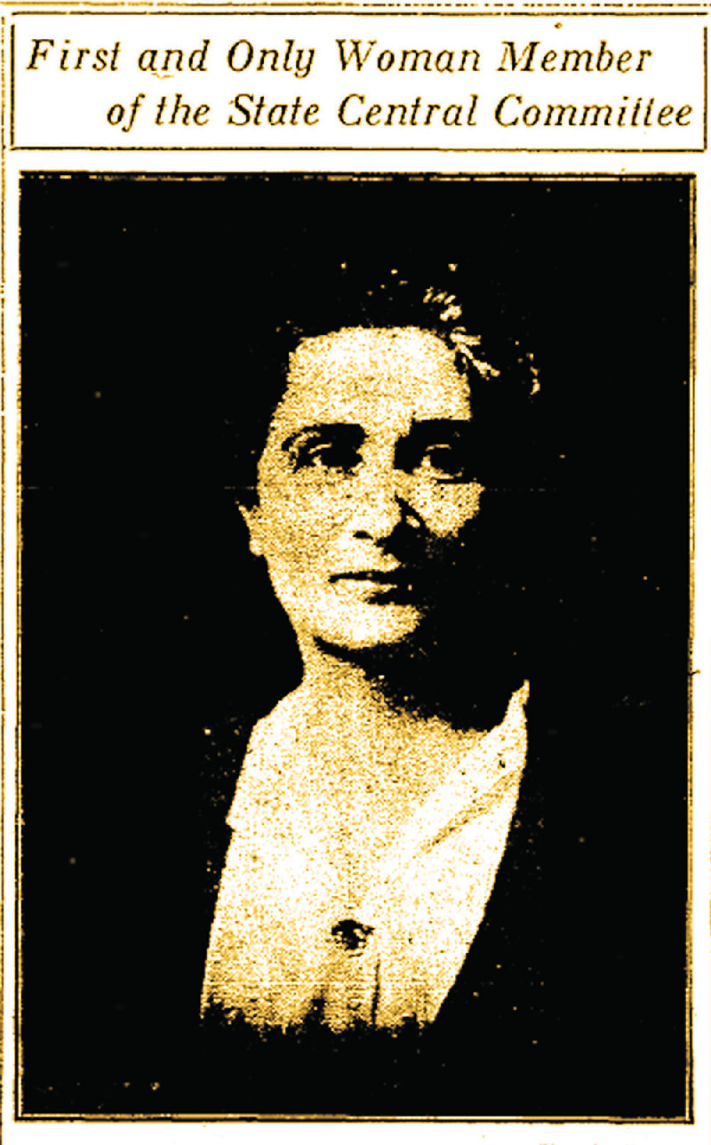 The July 12, 1918, Arkansas Gazette highlighted Mrs. Stella Brizzolara of Fort Smith, the first Arkansas woman elected to the Democratic State Central Committee, by a caucus at the state convention.