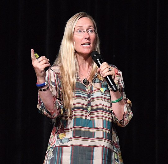 The Sentinel-Record/Grace Brown KEYNOTE SPEAKER: Scarlett Lewis was the keynote speaker Monday at the annual Arkansas School Counselor Association's annual conference, addressing hundreds of counselors gathered from around the state, at the Hot Springs Convention Center.
