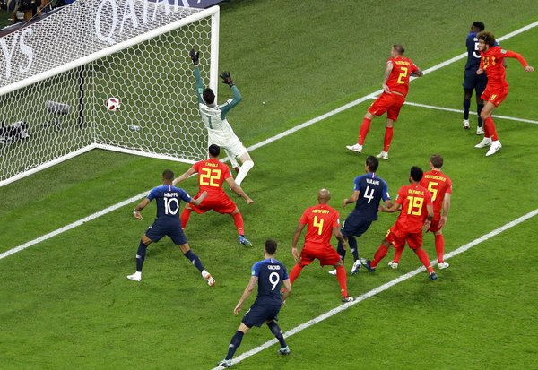 France advances to World Cup final, beats Belgium 1-0