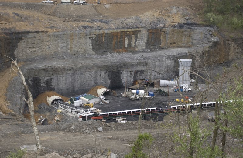 This April 14, 2009 file photo, shows the new Parkway underground mine in Central City, Ky. Eight former supervisors and safety officers at a Kentucky coal company have been indicted on federal charges, Wednesday, July 11, 2018, that they rigged dust monitoring in underground mines, forcing miners to work in the kind of dirty conditions that can lead to black lung disease. 