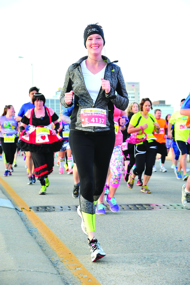 Sarah Bauldtree competes in the 2016 Little Rock Half-Marathon.