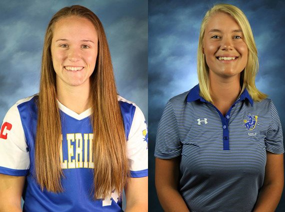 Brooke Goad (left) & Helle Leed (right) from SAU's softball and golf teams