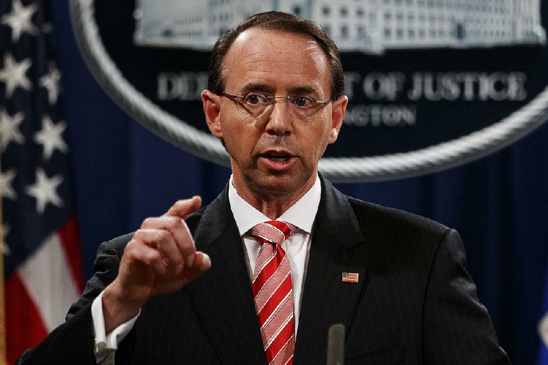 Announcing the indictment Friday in Washington, Deputy Attorney General Rod Rosenstein said, “The goal of the conspirators was to have an impact on the election.”  
