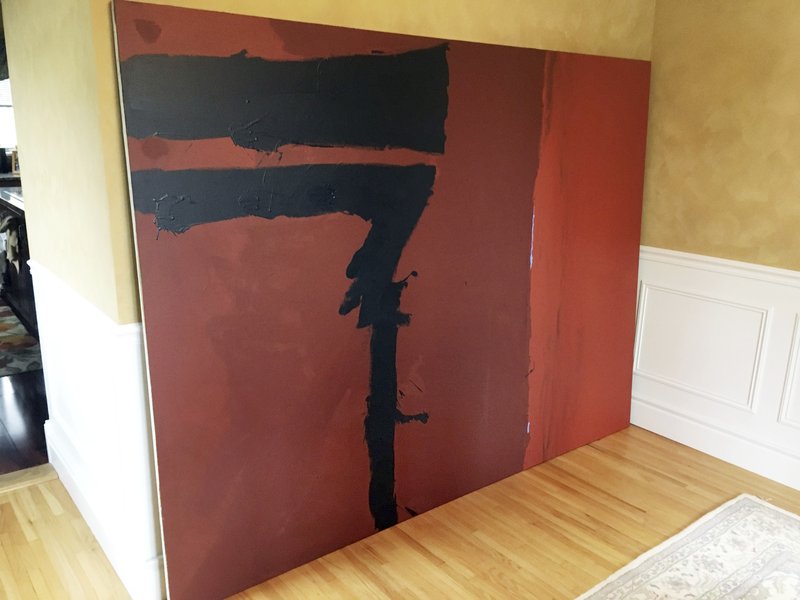 The Associated Press UNTITLED: This photo, provided in New York by the U.S. Attorney's office, Friday, shows "Untitled" by modern artist Robert Motherwell. The 69-by-92 inch painting was one of several dozen that went missing at some point in 1978 from a warehouse where they were being stored. It was found last year in a garage in upstate New York by the son of a man who worked for the moving and storage company. The man returned the painting to the foundation that Motherwell set up before his death in 1991 to educate the public about modern art.