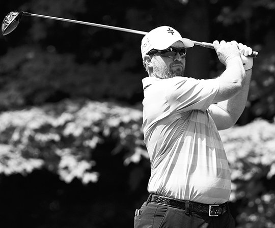 The Associated Press NOTHING RUNS: Steve Wheatcroft hits on the 17th hole during the first round of the John Deere Classic golf tournament Thursday in Silvis, Ill. Jessica Gallagher/The Dispatch - The Rock Island Argus.