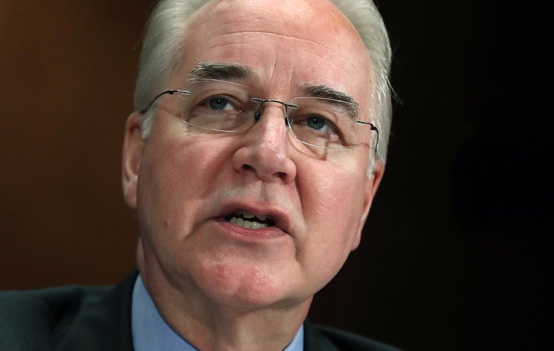  In this June 15, 2017, file photo, Health and Human Services Secretary Tom Price testifies on Capitol Hill in Washington. The government wasted at least $341,000 on travel by ousted Health and Human Services Secretary Tom Price, including booking charter flights without considering cheaper scheduled airlines, an agency watchdog said Friday. (AP Photo/Manuel Balce Ceneta, File)