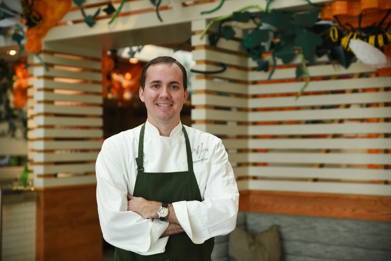 “I have missed everything about being in the kitchen and cannot wait to see our team, farmers and guests,” says Matthew McClure, executive chef at the Bentonville location’s signature restaurant The Hive. “We are jumping straight in to summer and all of the beautiful ingredients that make the heat seem more bearable like peaches, tomatoes and summer squash. This season will be about showcasing these incredible ingredients, supporting my team in the kitchen, and bringing the community back to our restaurant safely.” The restaurant opened for dinner service on July 1, with brunch availability to follow at a later date. (Courtesy Photo/21c Museum Hotels)